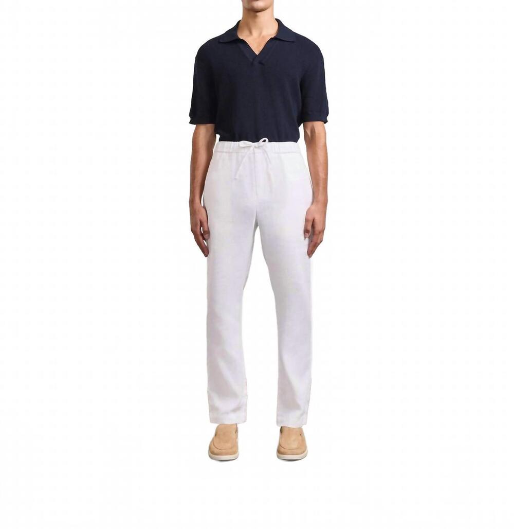 NEW FRESCOBAL CARIOCA oscar linen trousers in white
